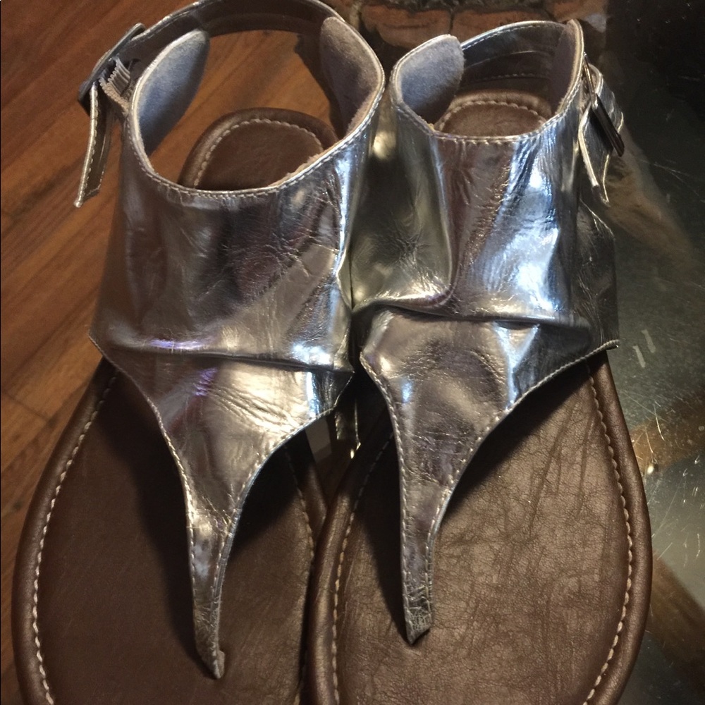 Silver Metallic Sandals